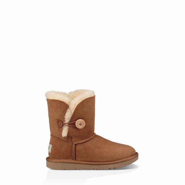 Brown UGG Bailey Button Ii Boots For Girl | UK 00951